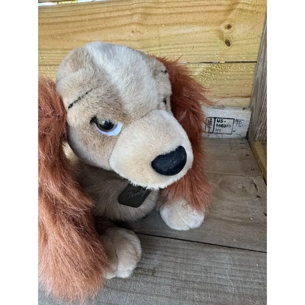 Disney Lady And The Tramp Stuffed Lady Dog With Collar‎ Metal Name Plate
